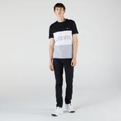 Lacoste Erkek Regular Fit Bisiklet Yaka Renk Bloklu Siyah T-Shirt