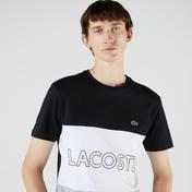 Lacoste Erkek Regular Fit Bisiklet Yaka Renk Bloklu Siyah T-Shirt