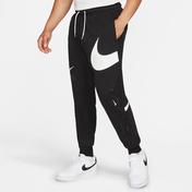 Nike Swoosh Semi-Brushed Back Erkek Siyah Eşofman Altı