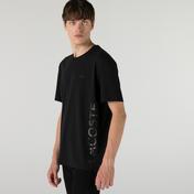 Lacoste Erkek Slim Fit Bisiklet Yaka Baskılı Siyah T-Shirt