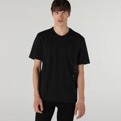 Lacoste Erkek Slim Fit Bisiklet Yaka Baskılı Siyah T-Shirt