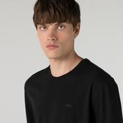 Lacoste Erkek Slim Fit Bisiklet Yaka Baskılı Siyah T-Shirt