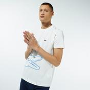 Lacoste Erkek Baskılı Beyaz T-Shirt