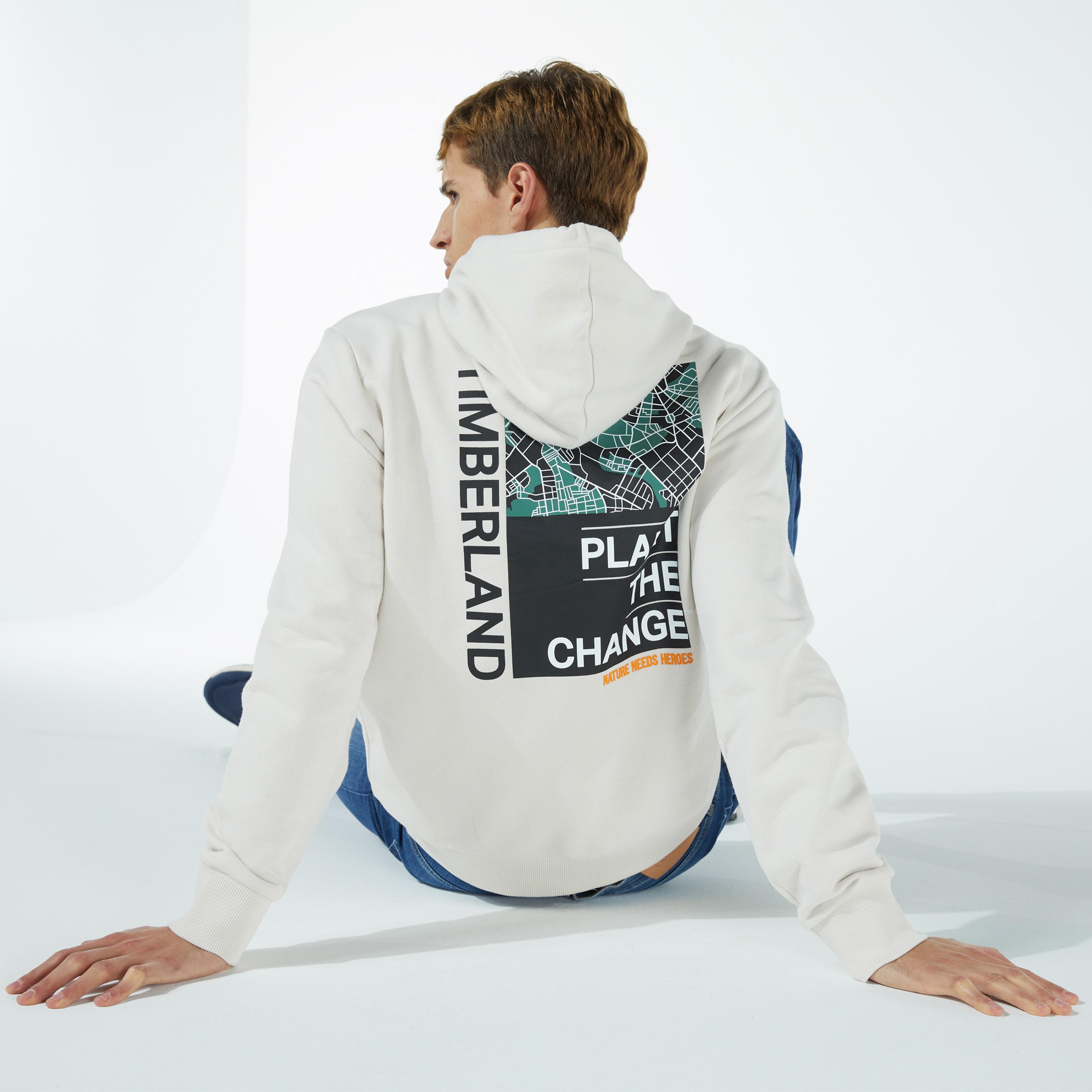 Timberland Nature Needs Heroes Graphic Erkek Bej Sweatshirt