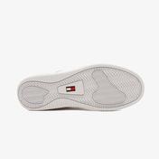 Tommy Hilfiger Textured Deri Basket Cupsole Kadın Beyaz Spor Ayakkabı