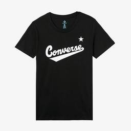 Converse Nova Center Front Logo Kadın Siyah T-Shirt