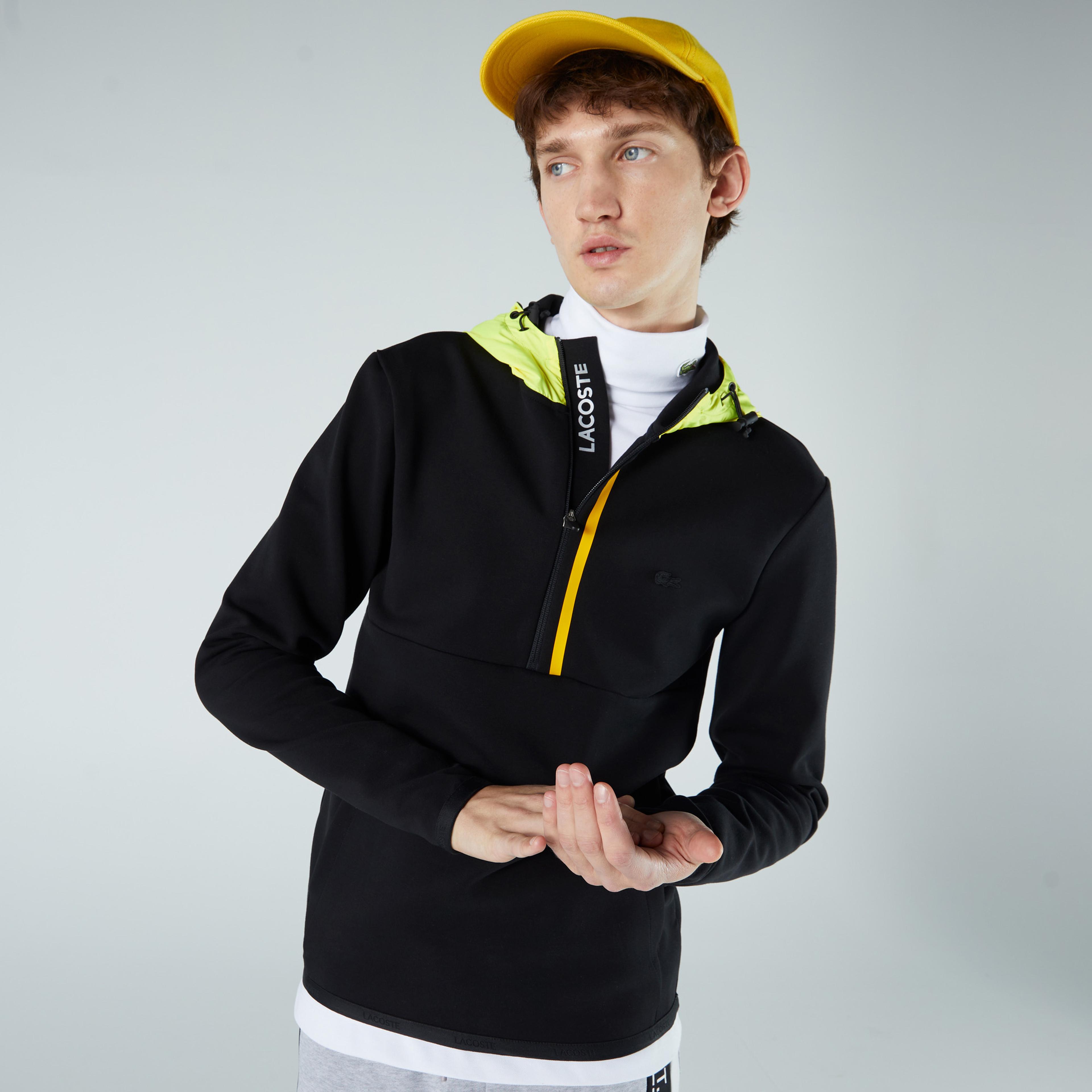 Lacoste Erkek Slim Fit Kapüşonlu Siyah Sweatshirt