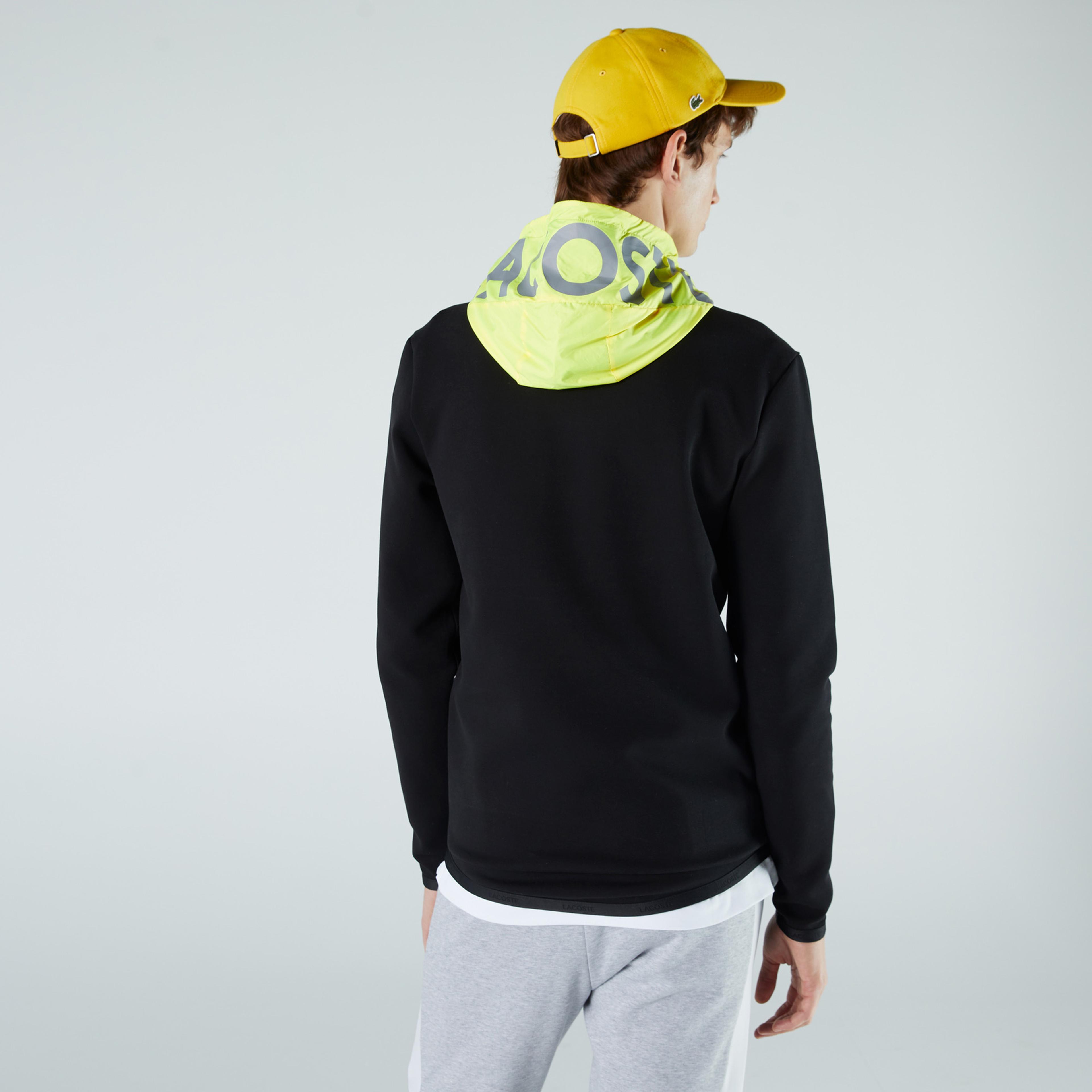 Lacoste Erkek Slim Fit Kapüşonlu Siyah Sweatshirt