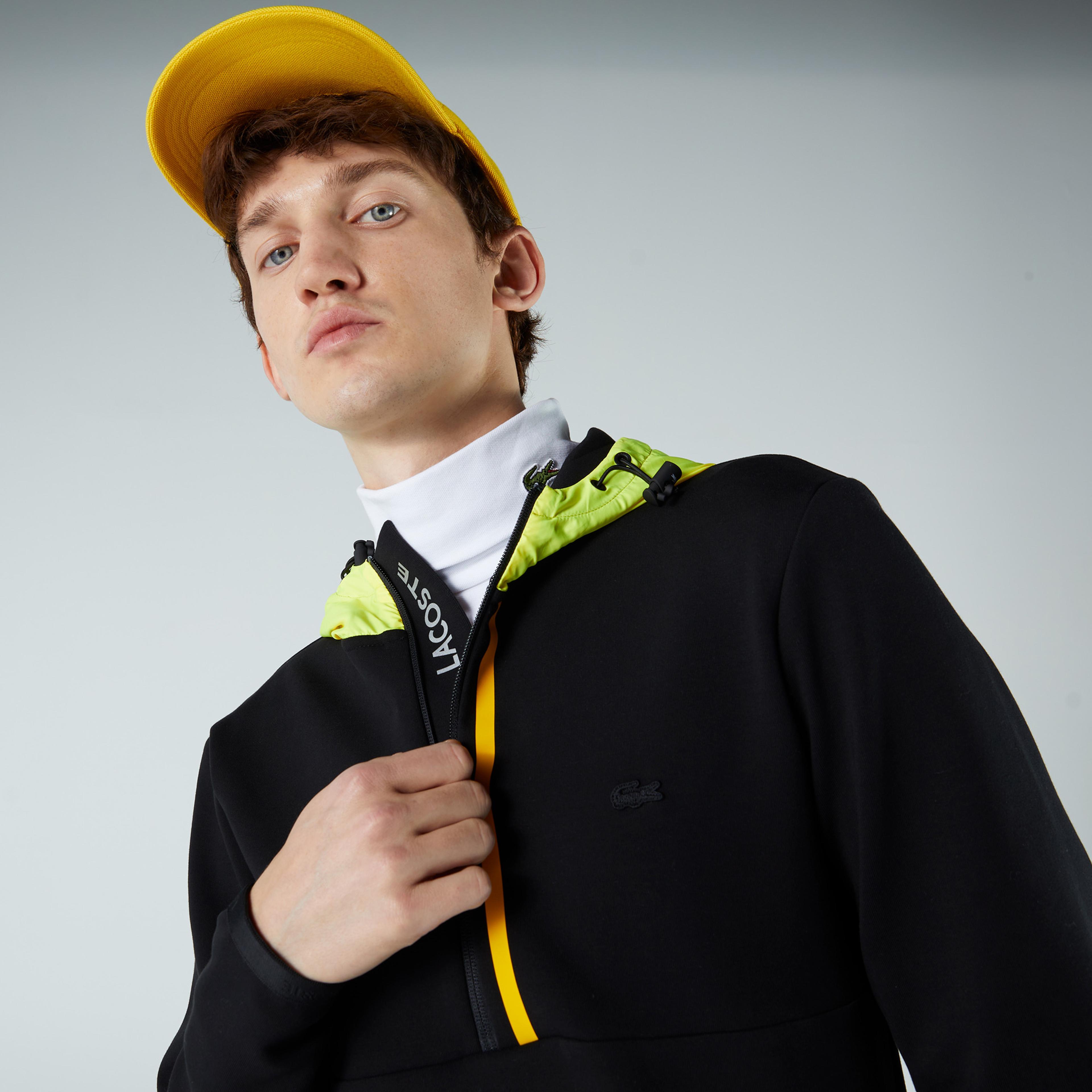 Lacoste Erkek Slim Fit Kapüşonlu Siyah Sweatshirt