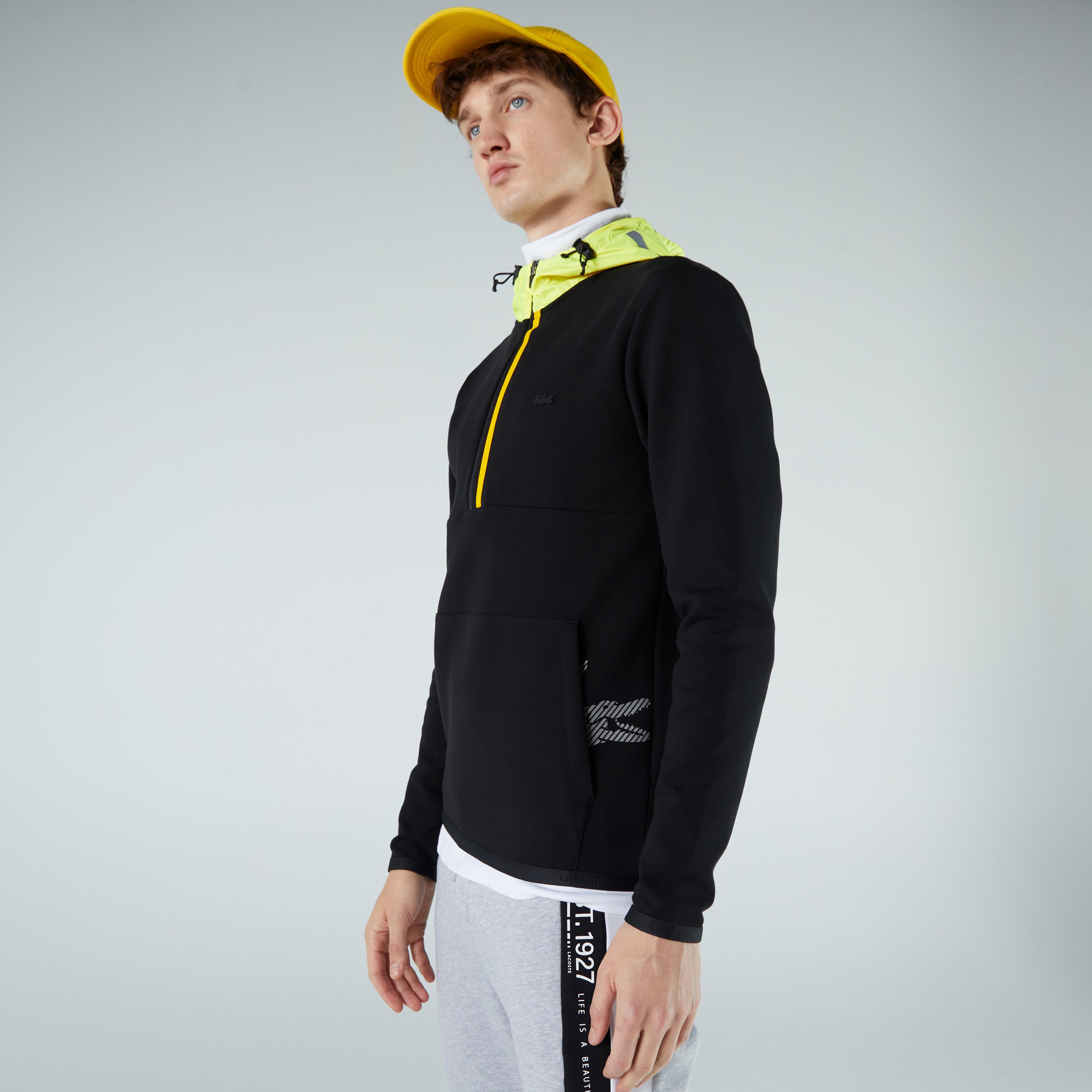 Lacoste Erkek Slim Fit Kapüşonlu Siyah Sweatshirt