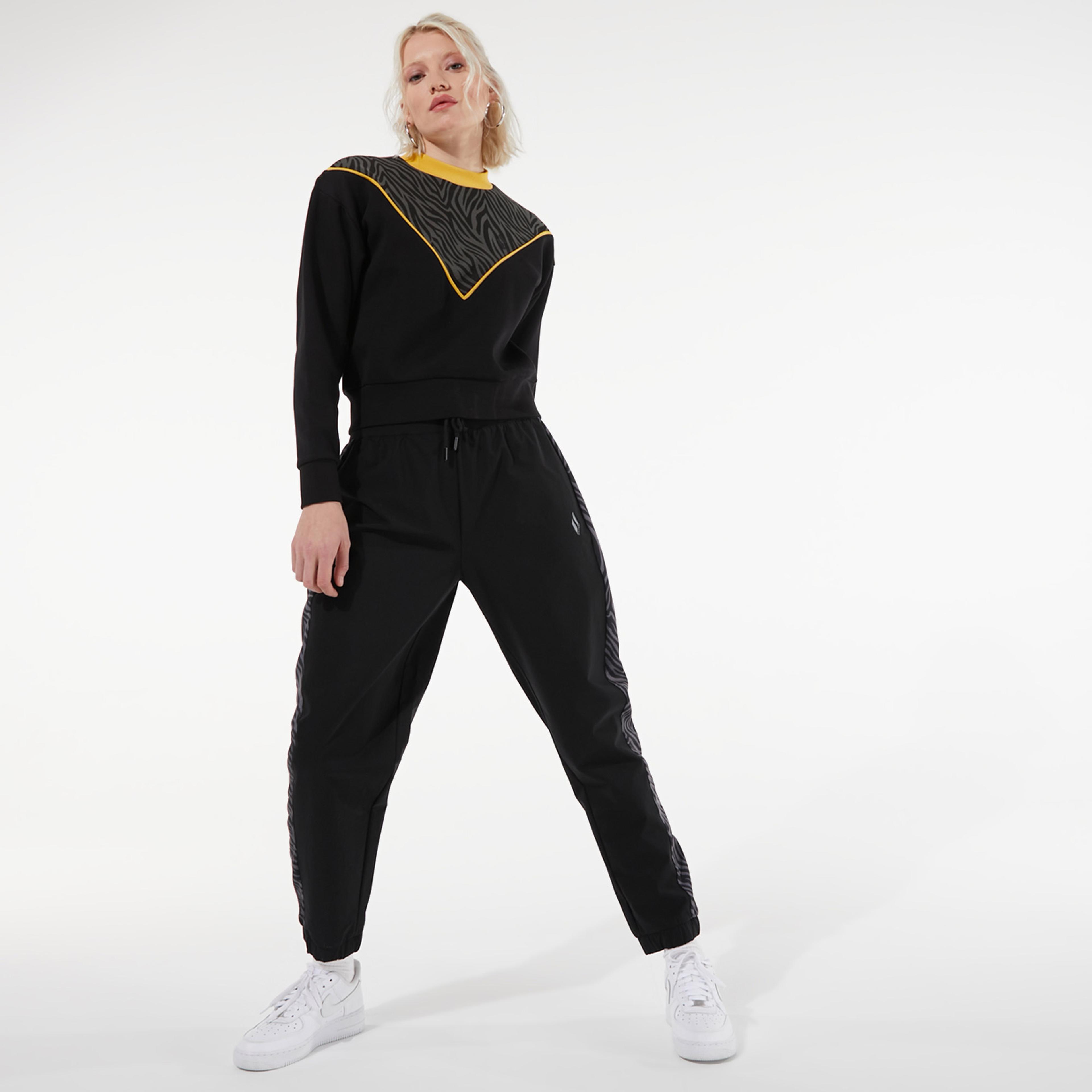 Skechers Print Detailed Jogger Micro Kadın Siyah Eşofman Altı