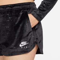 Nike Sportswear Air Velour Mid-Rise Kadın Siyah Şort
