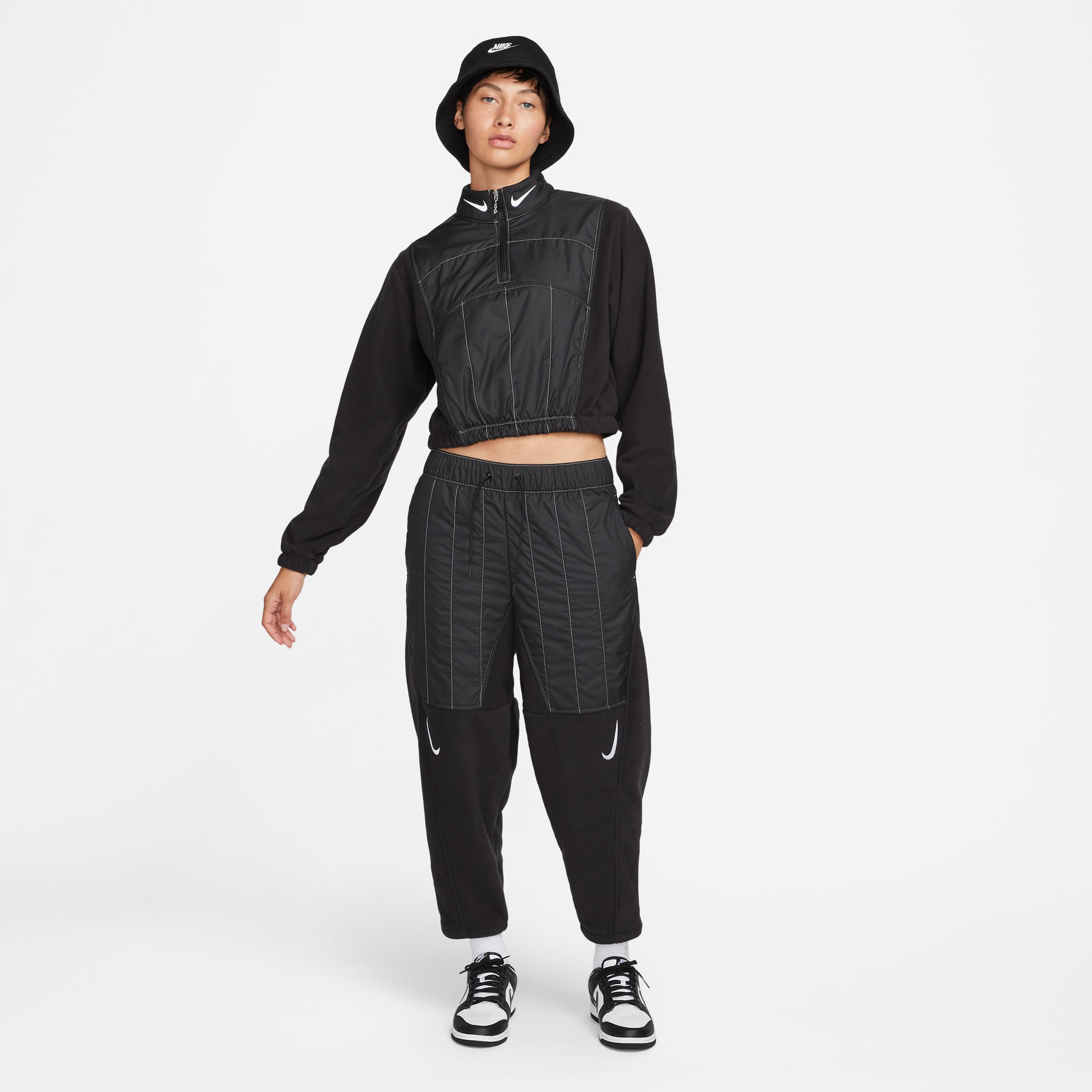 Nike Sportswear Swoosh Kadın Siyah Eşofman Altı