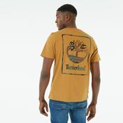 Timberland Kamuflaj Desenli Logolu Sarı Erkek T-Shirt