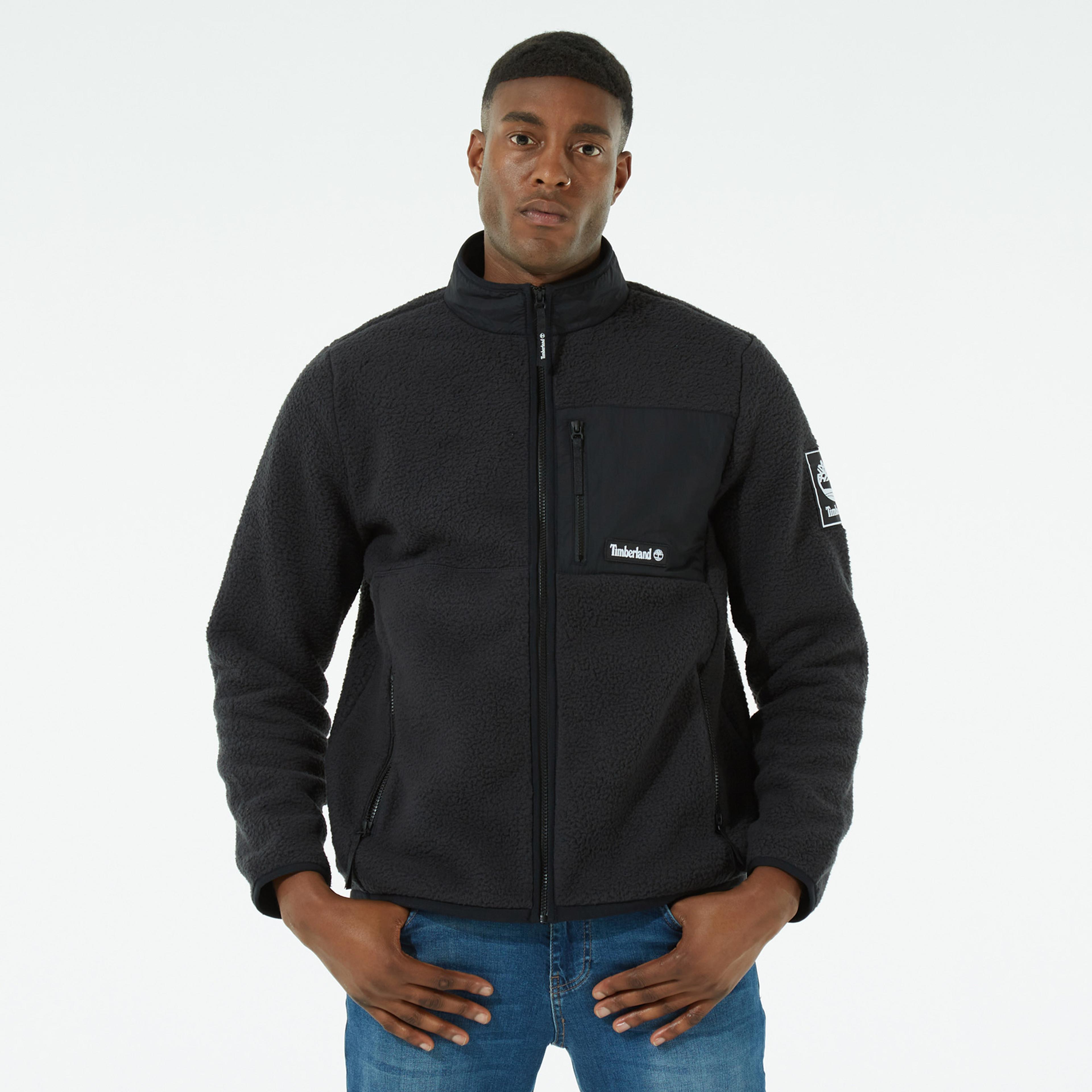 Timberland YC Outdoor Archive Sherpa Fleece Erkek Siyah Ceket