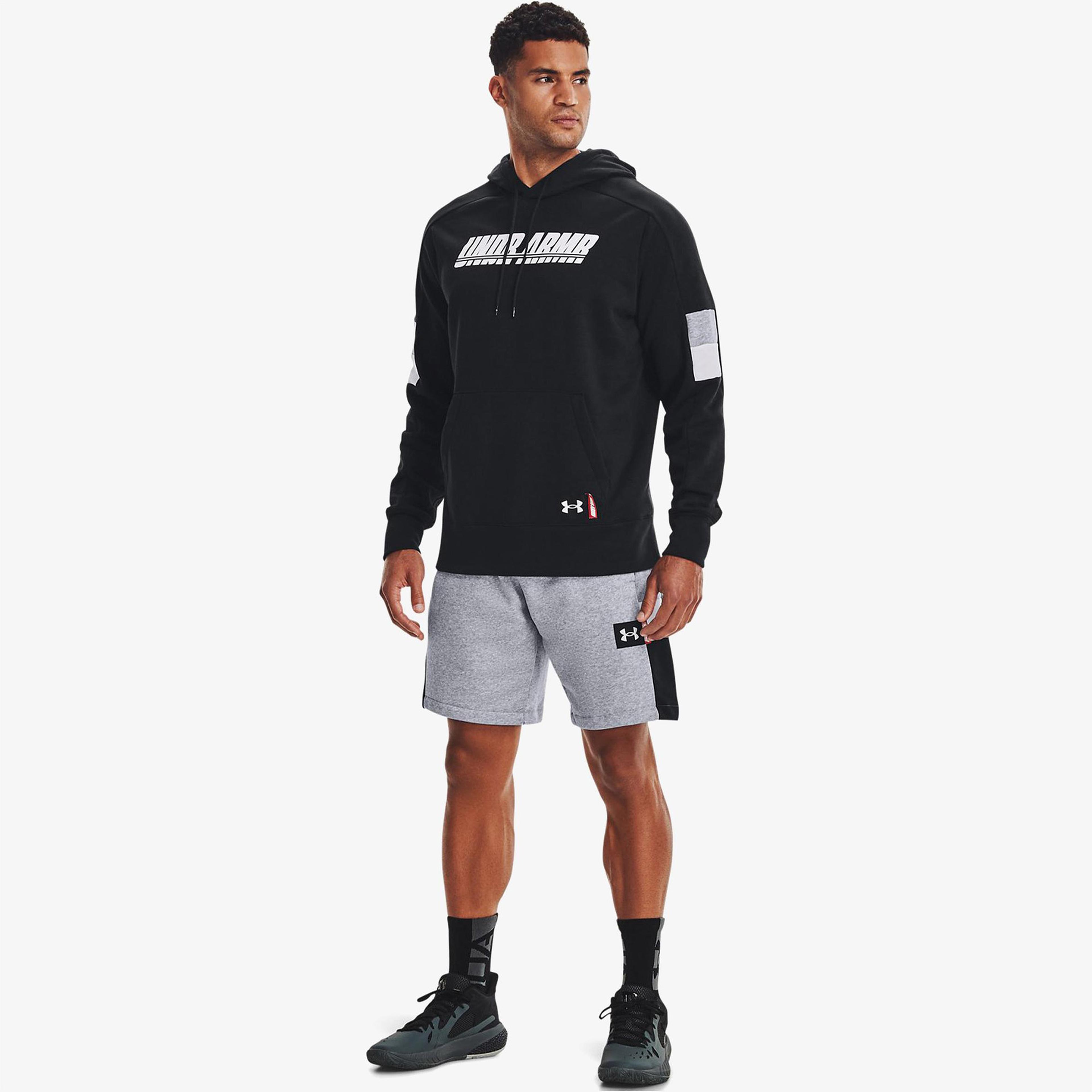 Under Armour Baseline Fleece Pulloever Erkek Siyah Sweatshirt