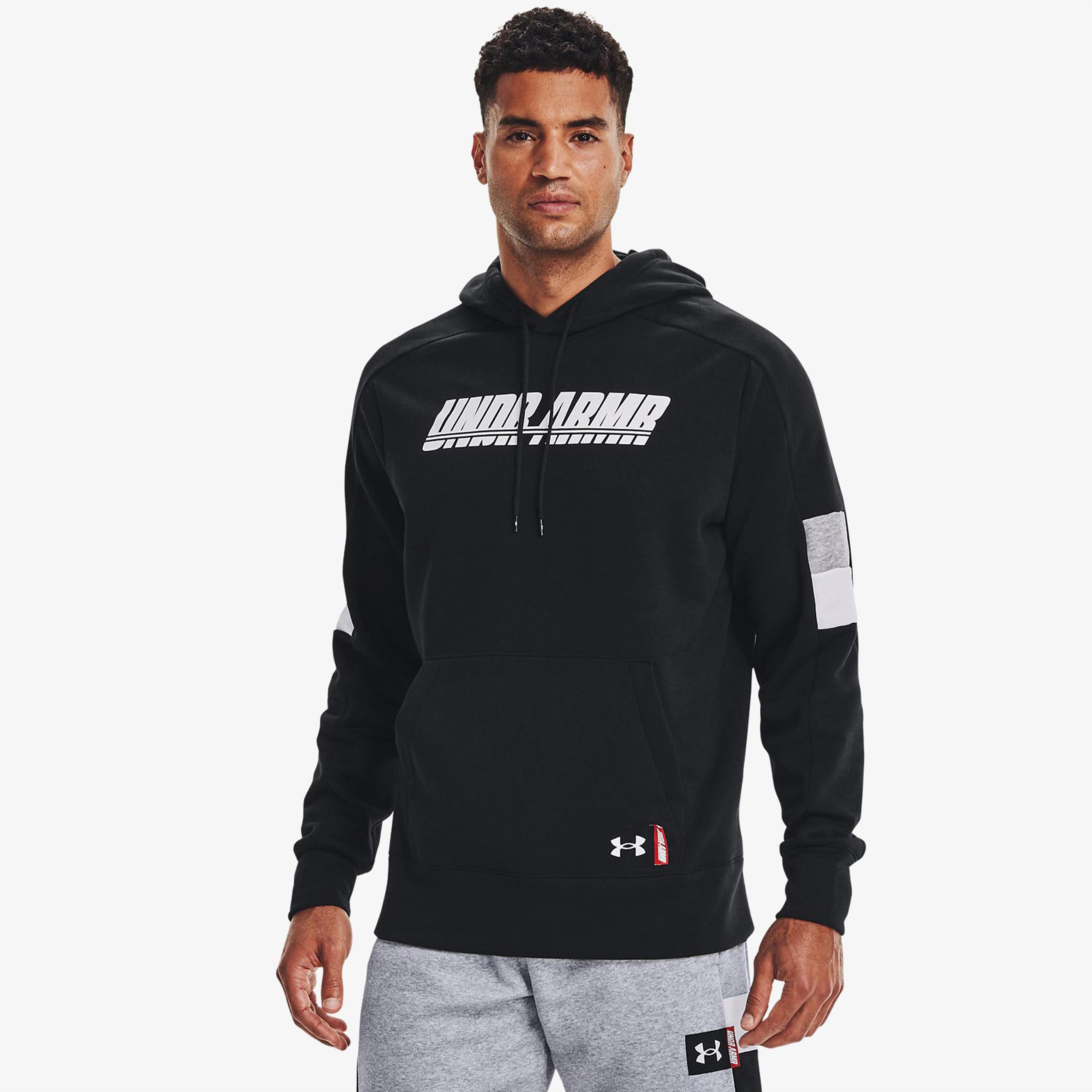 Under Armour Baseline Fleece Pulloever Erkek Siyah Sweatshirt