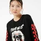 Vans X Friday 13Th Kadın Siyah T-Shirt
