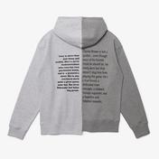 Lacoste x Peanuts Unisex Loose Fit Kapüşonlu Desenli Gri Sweatshirt