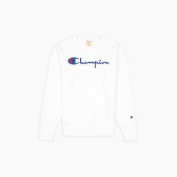 Champion Crewneck Baskılı Erkek Beyaz Sweatshirt