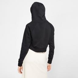 Nike Essential Croped Hoodie Kadın Siyah Sweatshirt