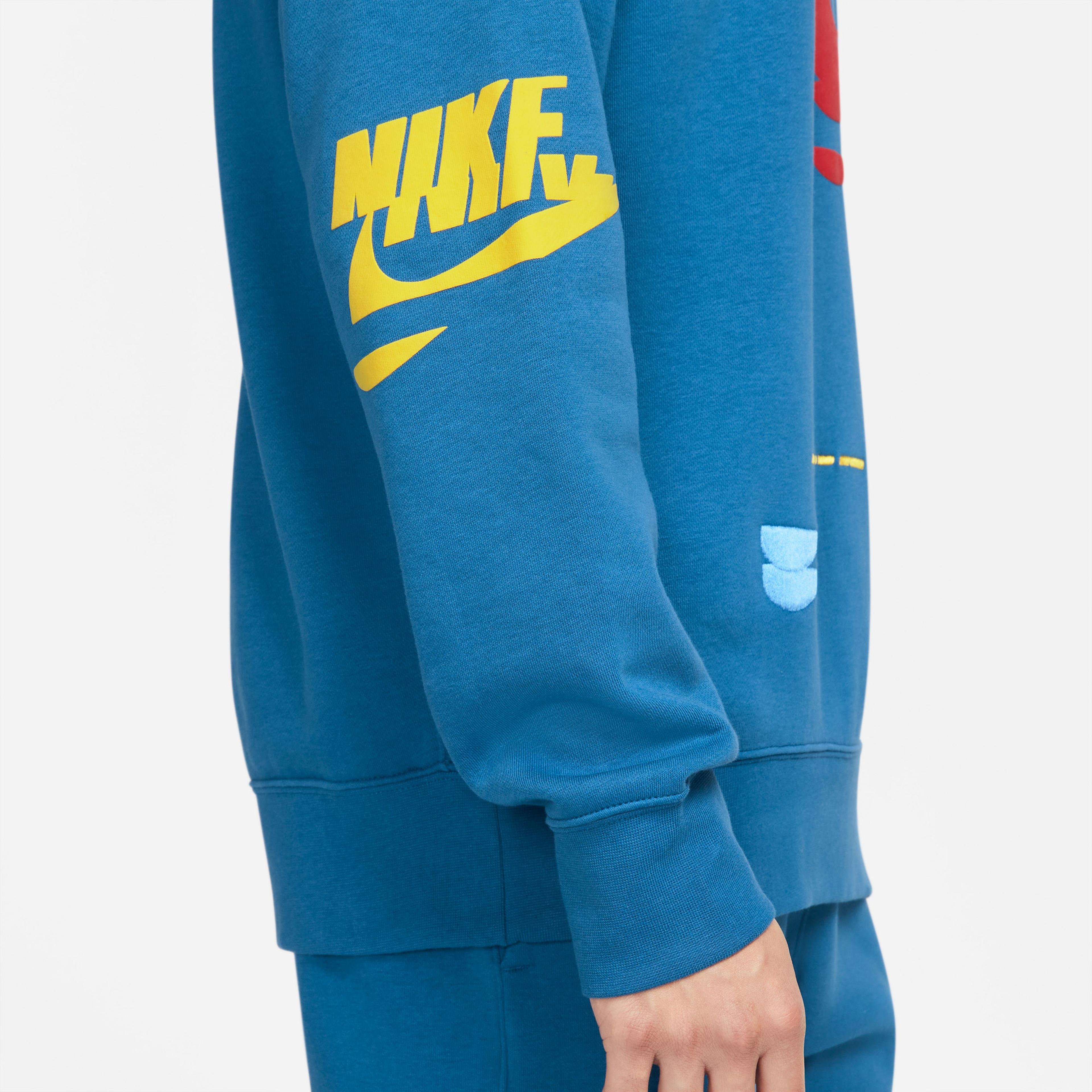 Nike Sportswear Sport Essentials+ Erkek Mavi Sweatshirt