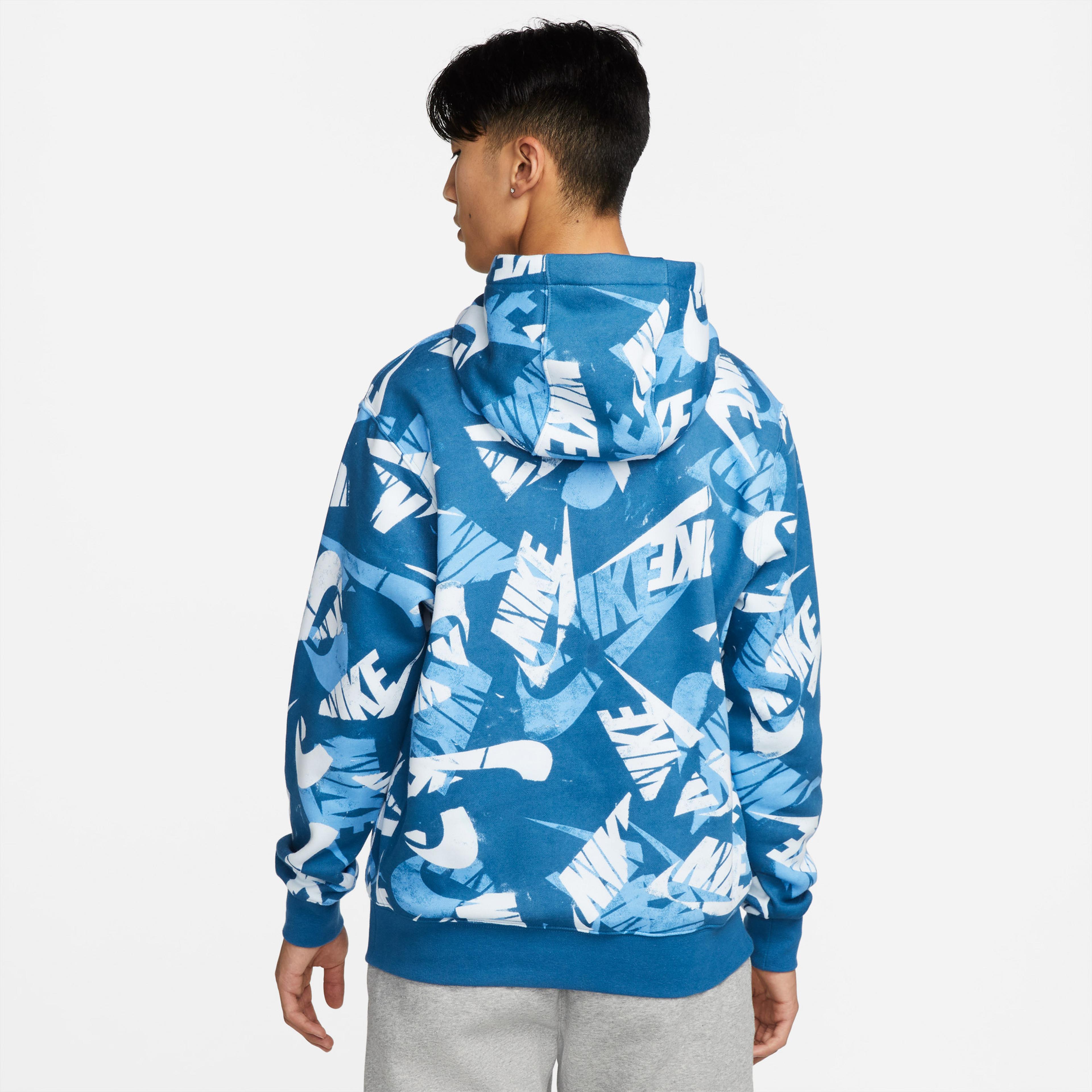 Nike Sportswear Sport Essentials+ Kapüşonlu Erkek Mavi Sweatshirt