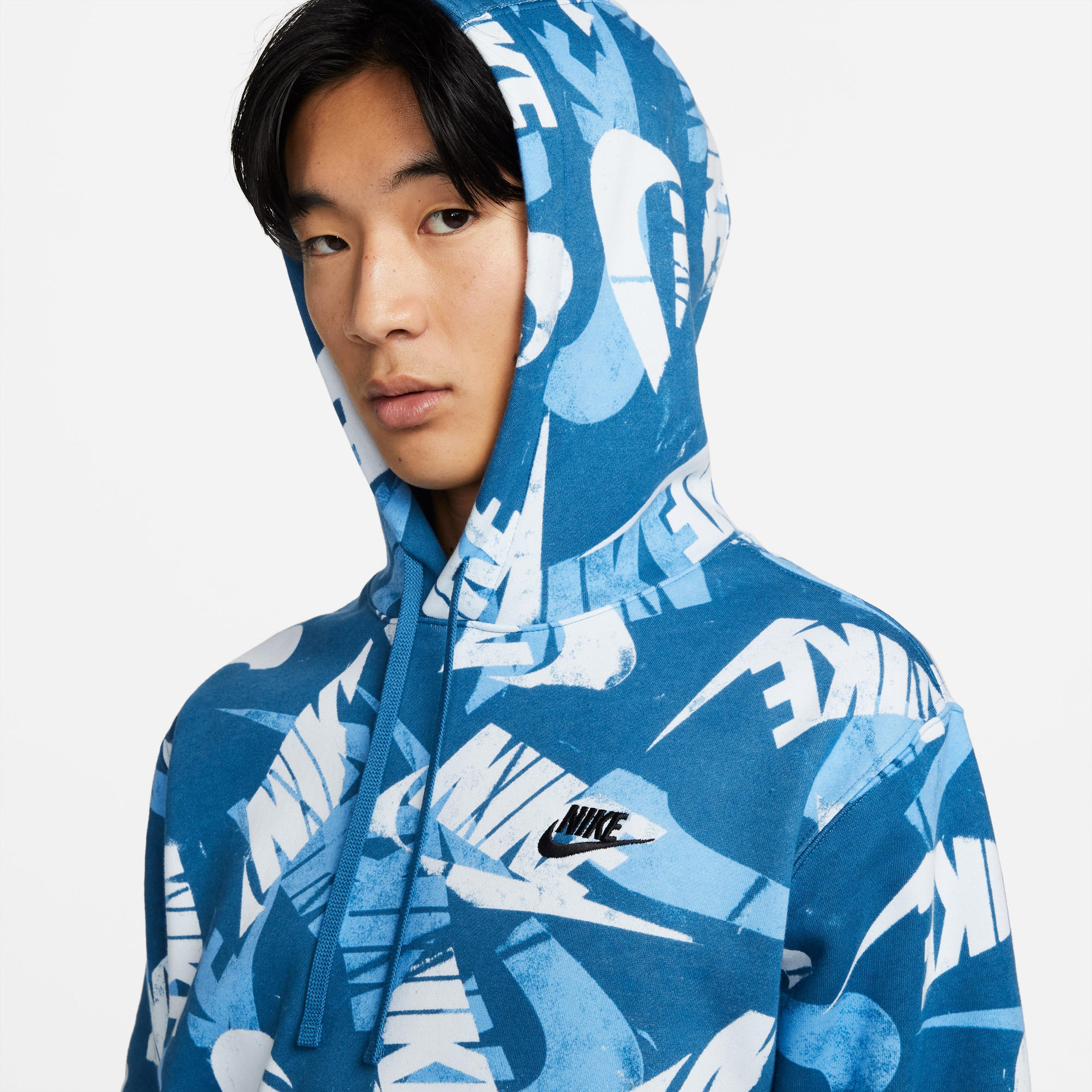 Nike Sportswear Sport Essentials+ Kapüşonlu Erkek Mavi Sweatshirt