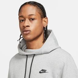 Nike Sportswear Tech Fleece Kapüşonlu Erkek Gri Sweatshirt