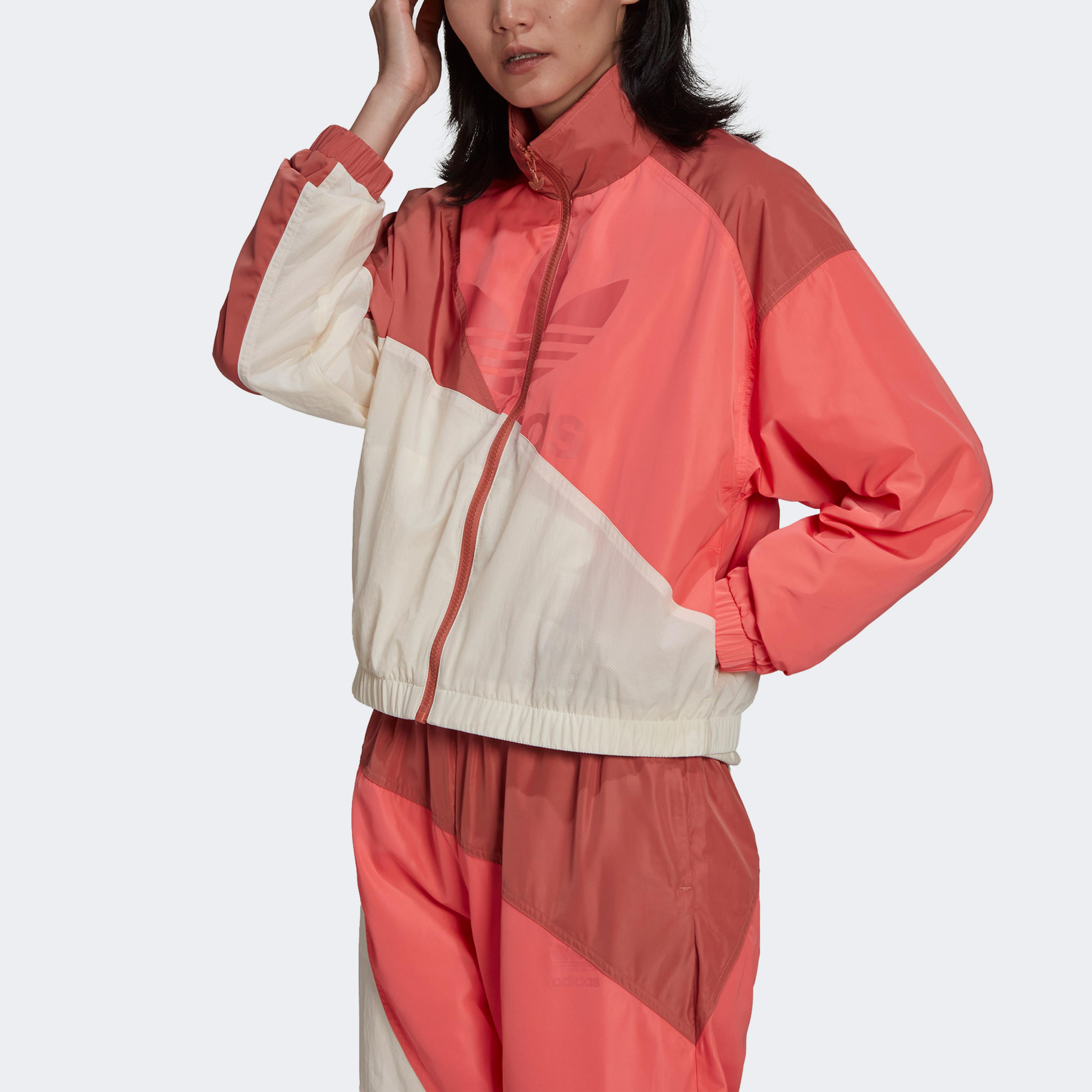 adidas Adicolor Colorblock Kadın Turuncu Eşofman Üstü