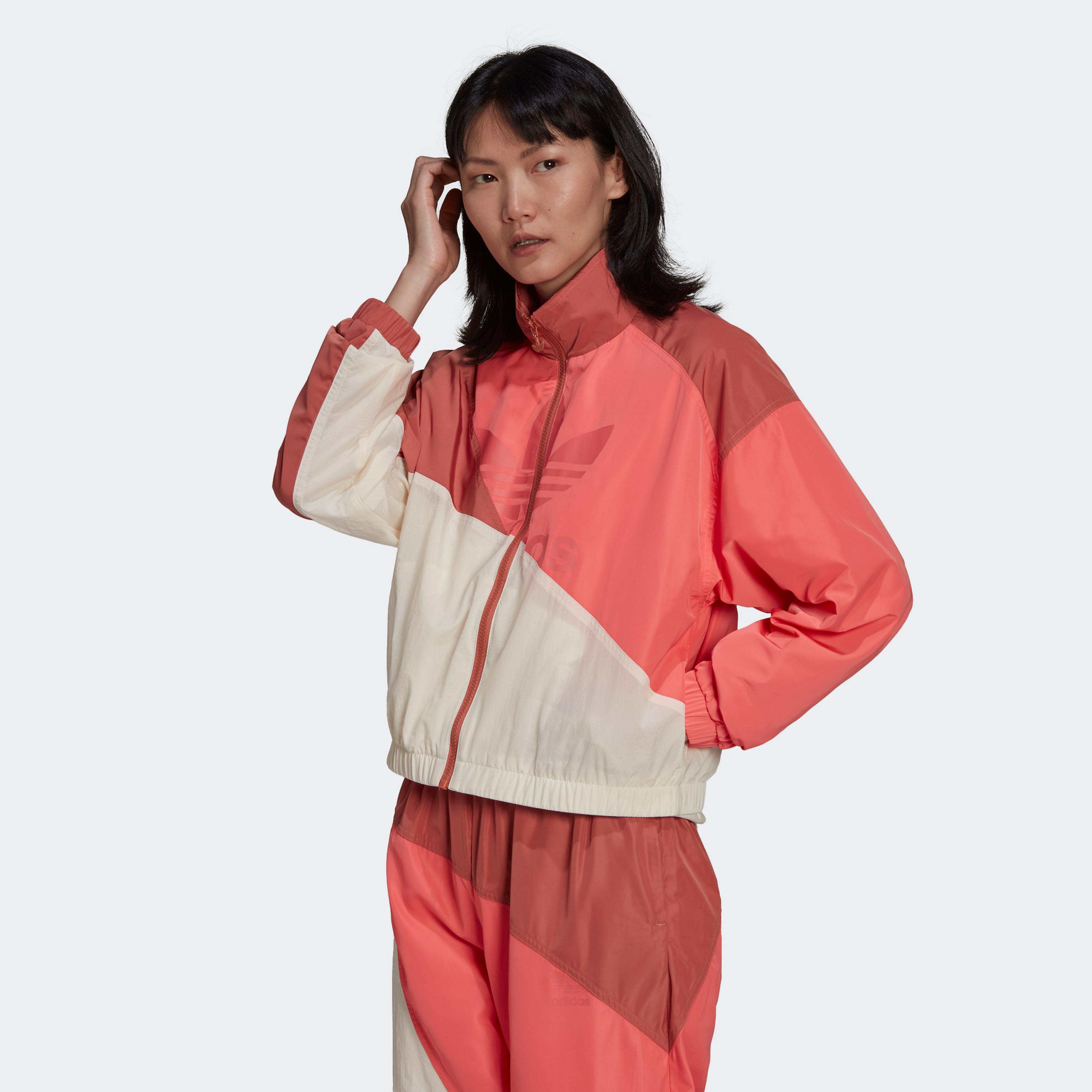 adidas Adicolor Colorblock Kadın Turuncu Eşofman Üstü