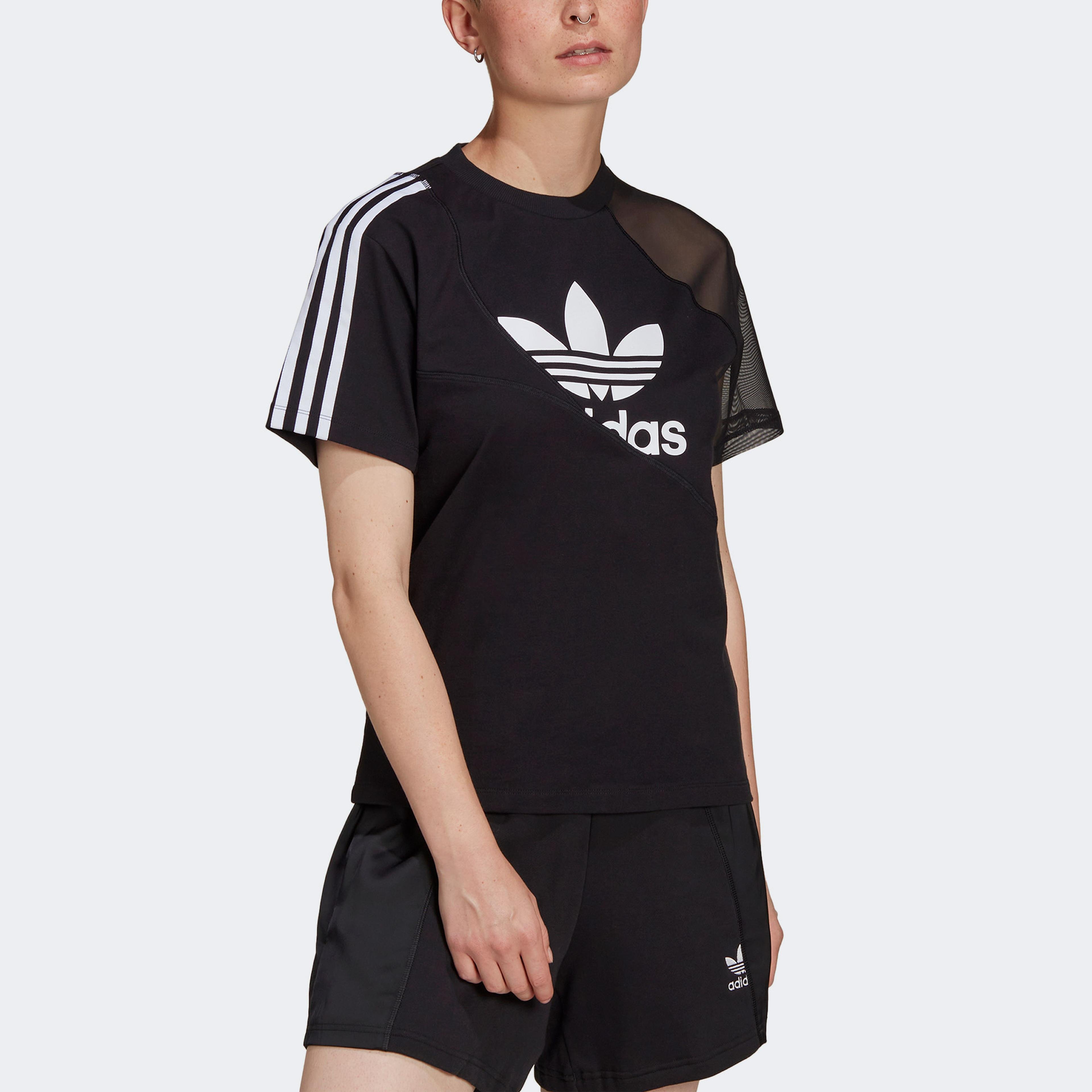 adidas Adicolor Split Kadın Siyah T-Shirt