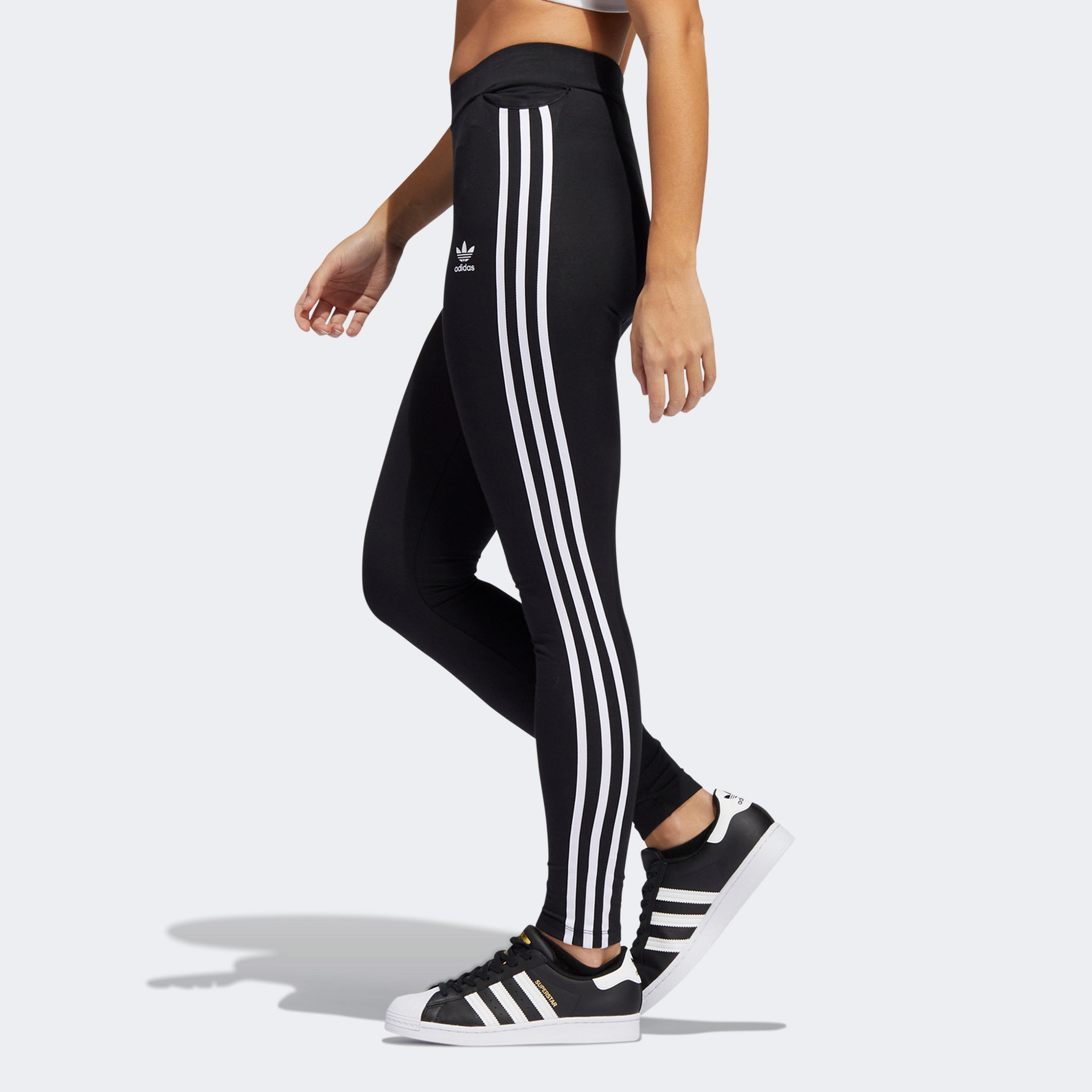adidas Originals 3 Stripes Kadın Siyah Tayt