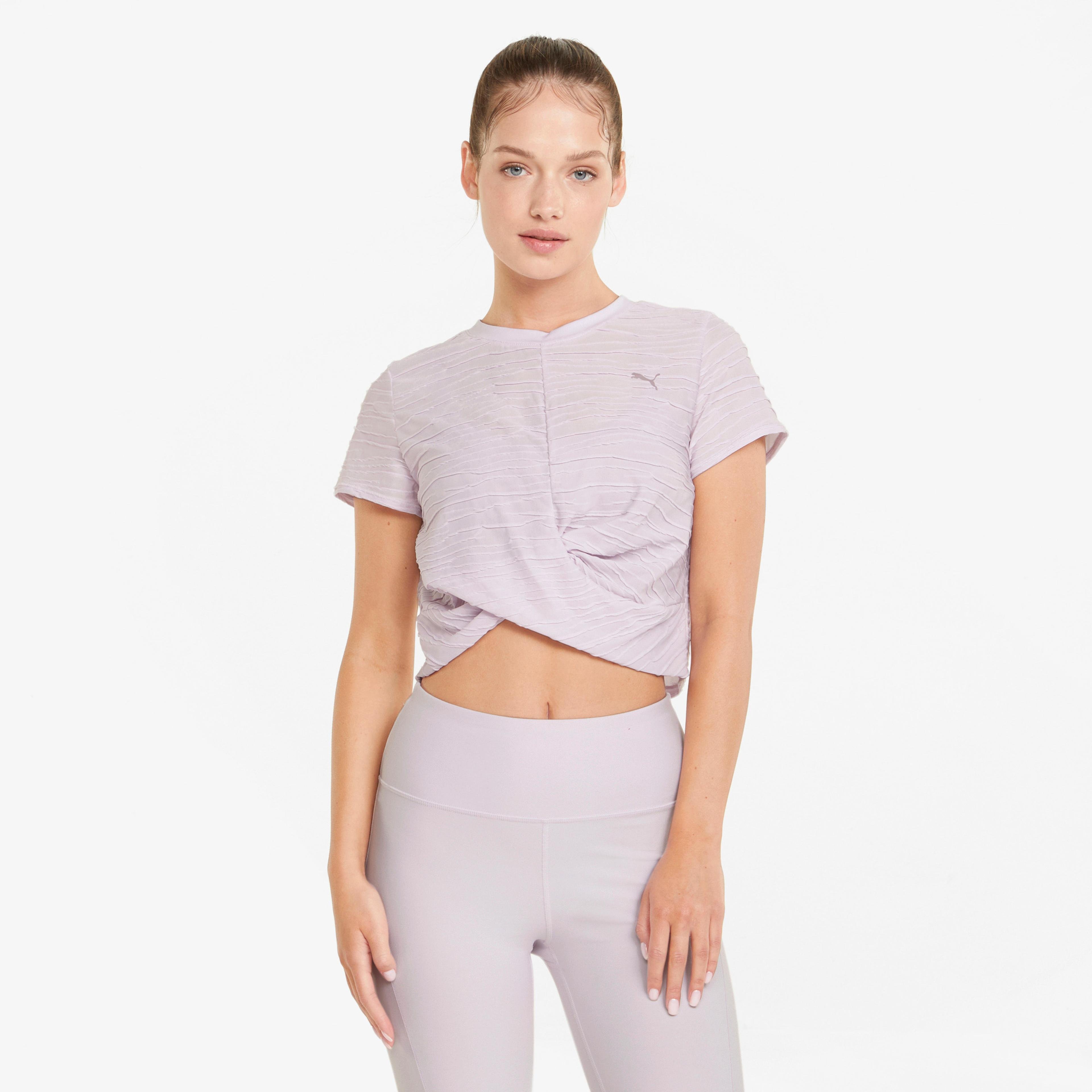 Puma Studio Skimmer Crop Kadın Mor T-Shirt