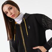 Skechers Printed Panel Full Zip Kadın Siyah Sweatshirt
