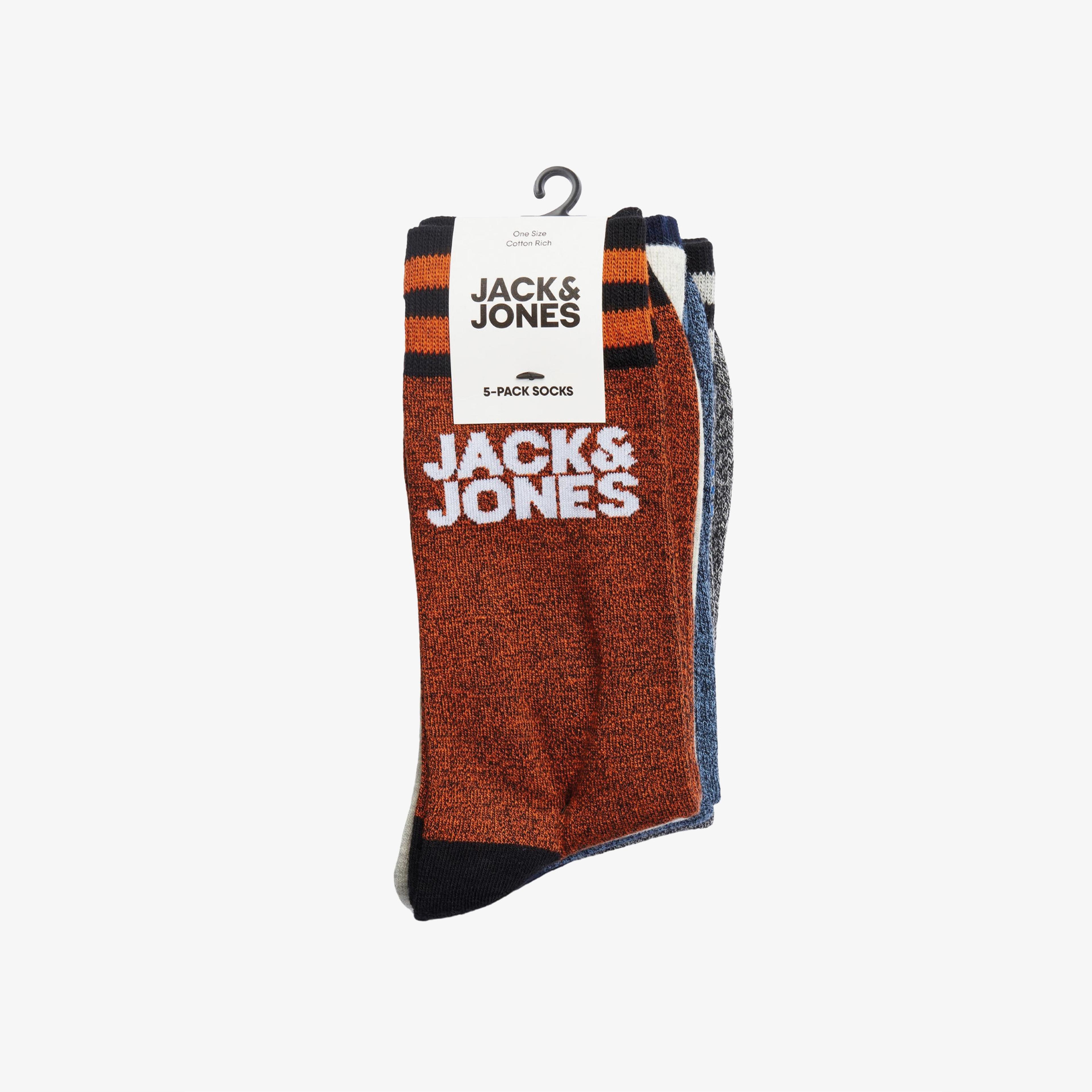 Jack & Jones Jacmelange Logo 5'li Erkek Turuncu Çorap