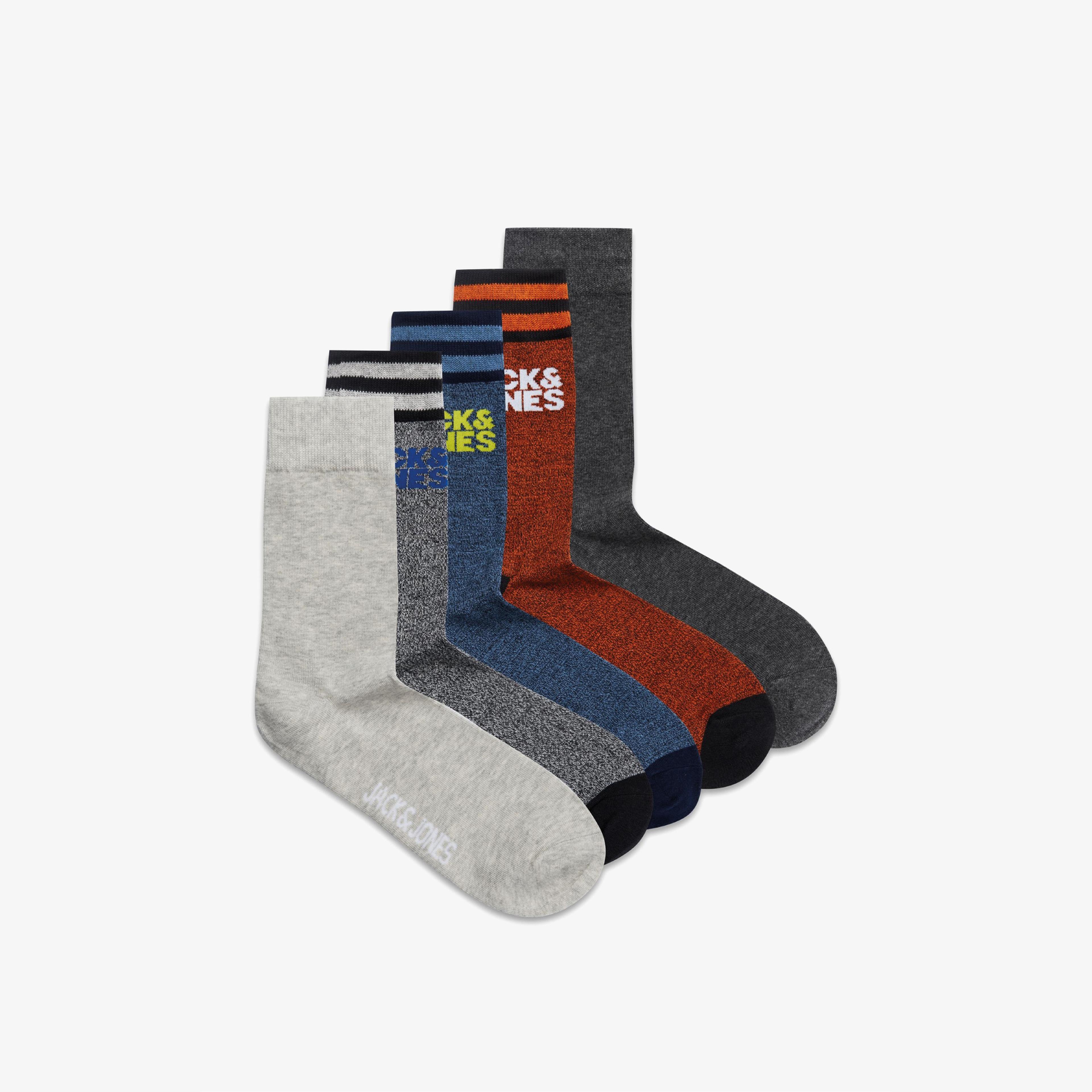 Jack & Jones Jacmelange Logo 5'li Erkek Turuncu Çorap