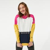 Skechers W Multicolor Panel Hoodie Kadın Sarı Sweatshirt