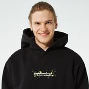 Urban Theory Essentials Baskılı Lime Splash Erkek Siyah Sweatshirt