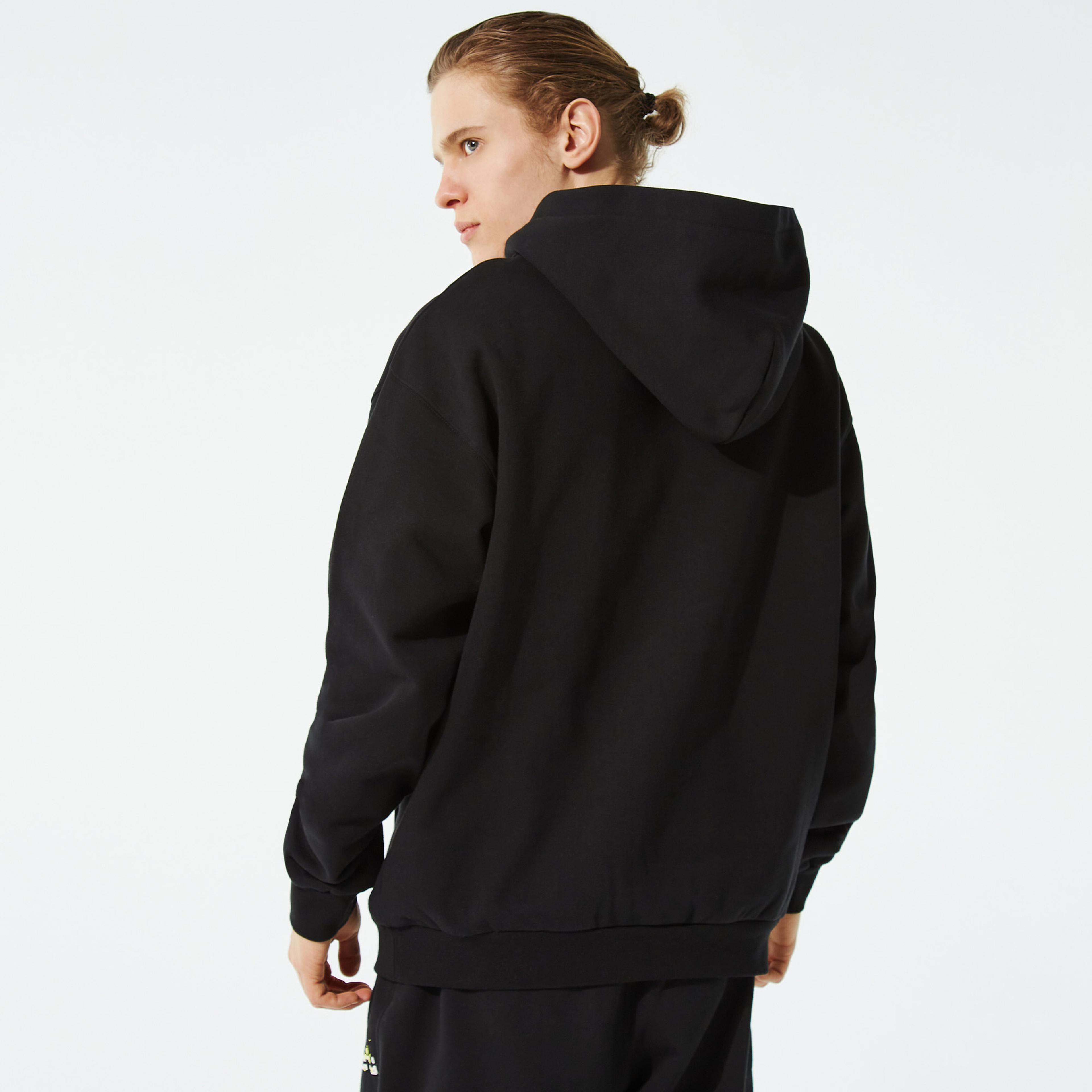 Urban Theory Essentials Baskılı Lime Splash Erkek Siyah Sweatshirt