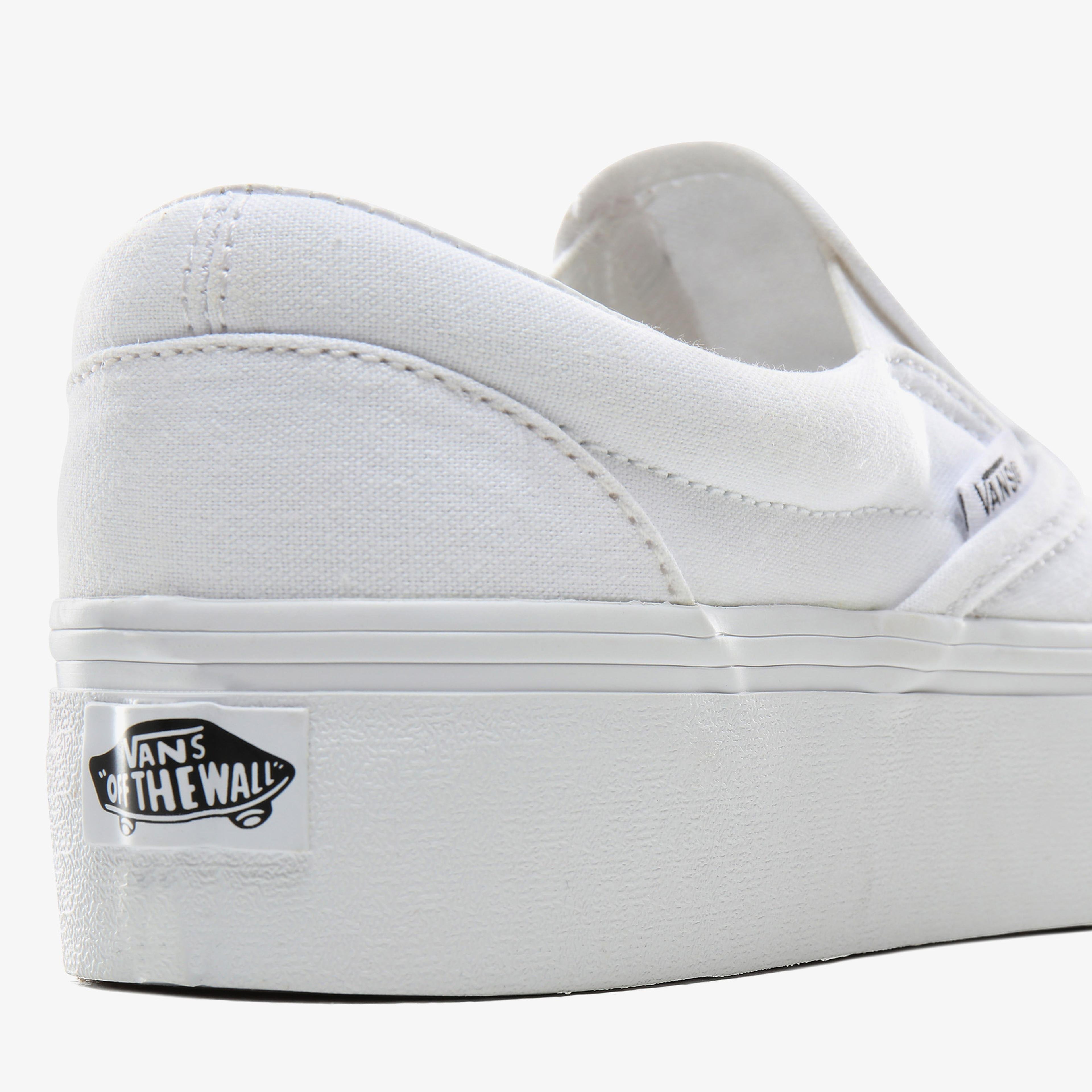Vans UA Classic Slip-On Platform Kadın Beyaz Sneaker