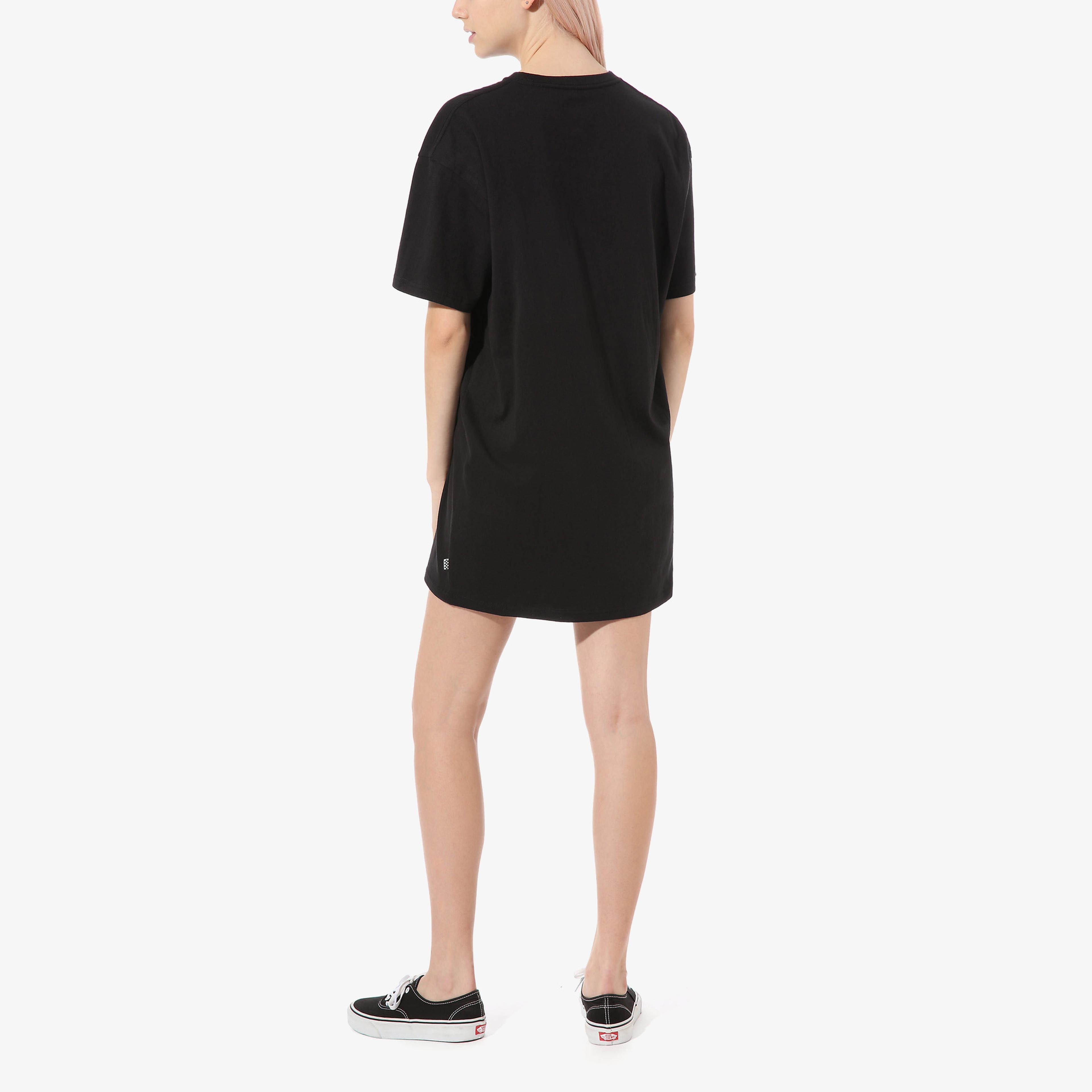Vans Center Vee Kadın Siyah T-Shirt Elbise