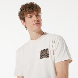 Vans Anaheim Print Mash Up Cheetah Erkek Krem T-Shirt