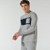 Nautica Erkek Gri Blok Desenli Sweatshirt