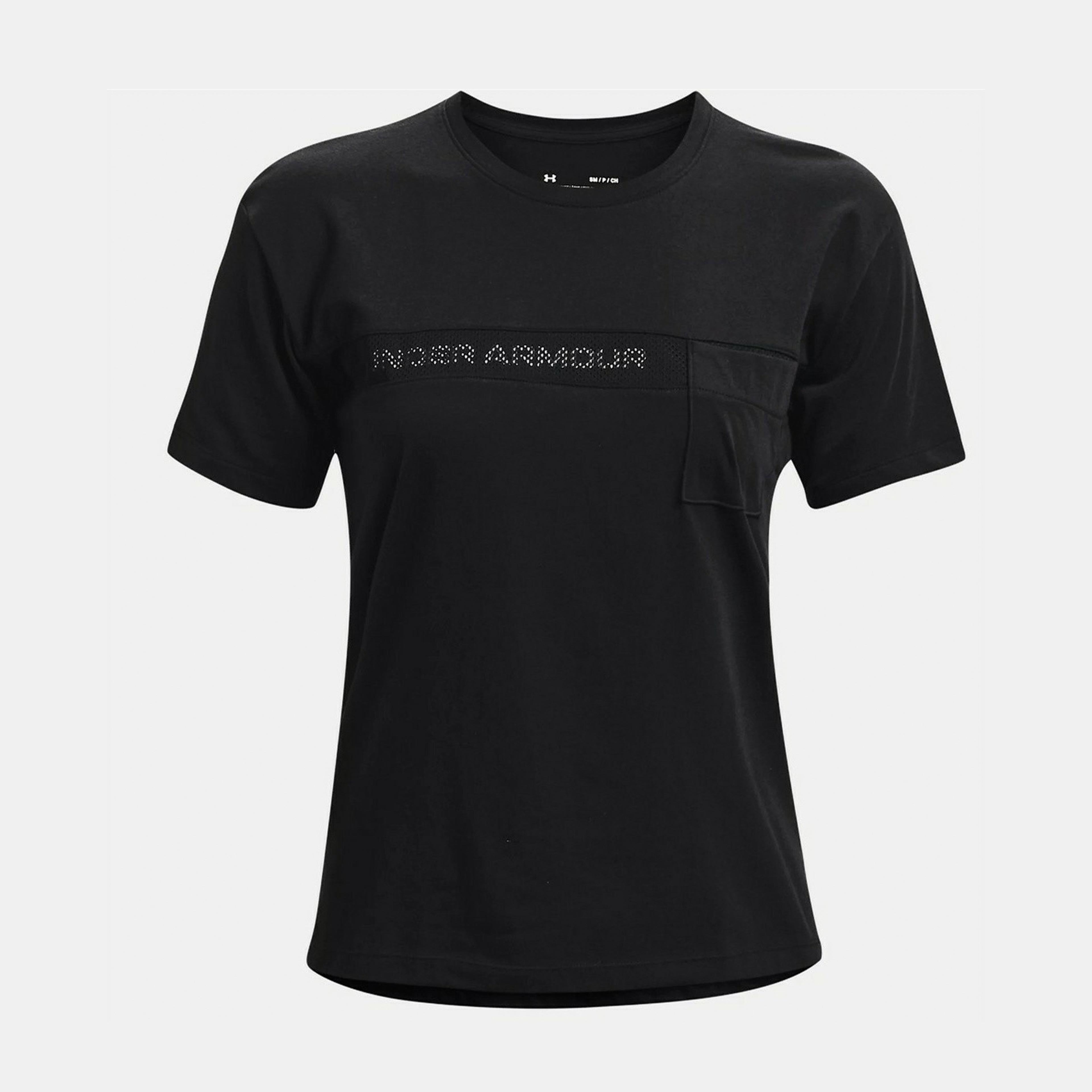 Under Armour Pocket Mesh Graphic Kadın Siyah T-shirt