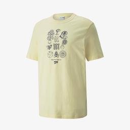 Puma Downtown Graphic Erkek Sarı T-Shirt