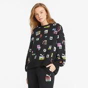 Puma Brand Love Oversized Kadın Siyah Sweatshirt