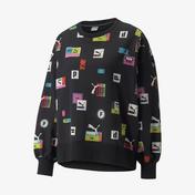 Puma Brand Love Oversized Kadın Siyah Sweatshirt