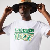 Lacoste Erkek Regular Fit Bisiklet Yaka Baskılı Beyaz T-Shirt