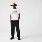 Lacoste Erkek Regular Fit Bisiklet Yaka Baskılı Beyaz T-Shirt